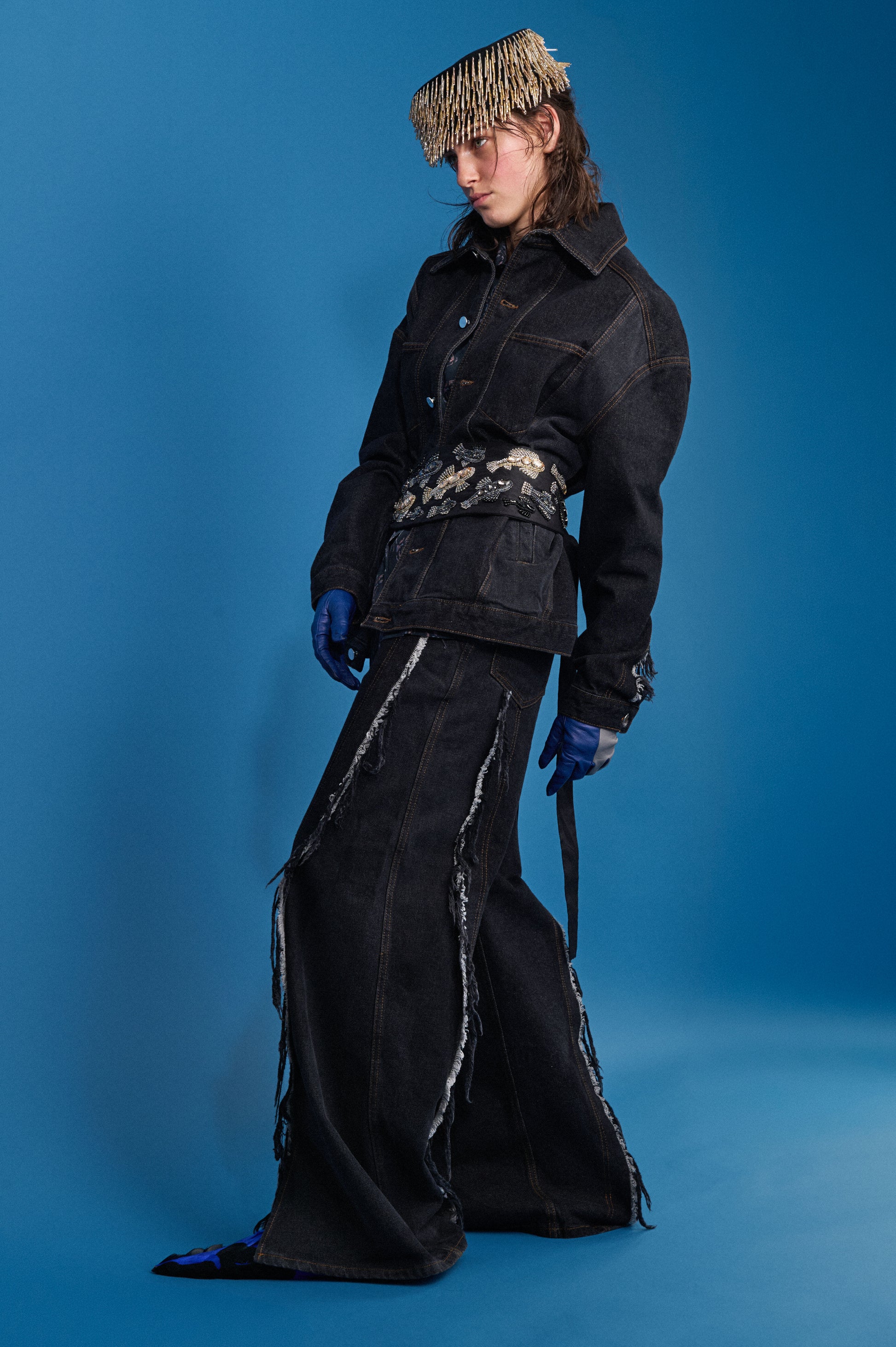 BLACK SHADES TWISTED DENIM JACKET