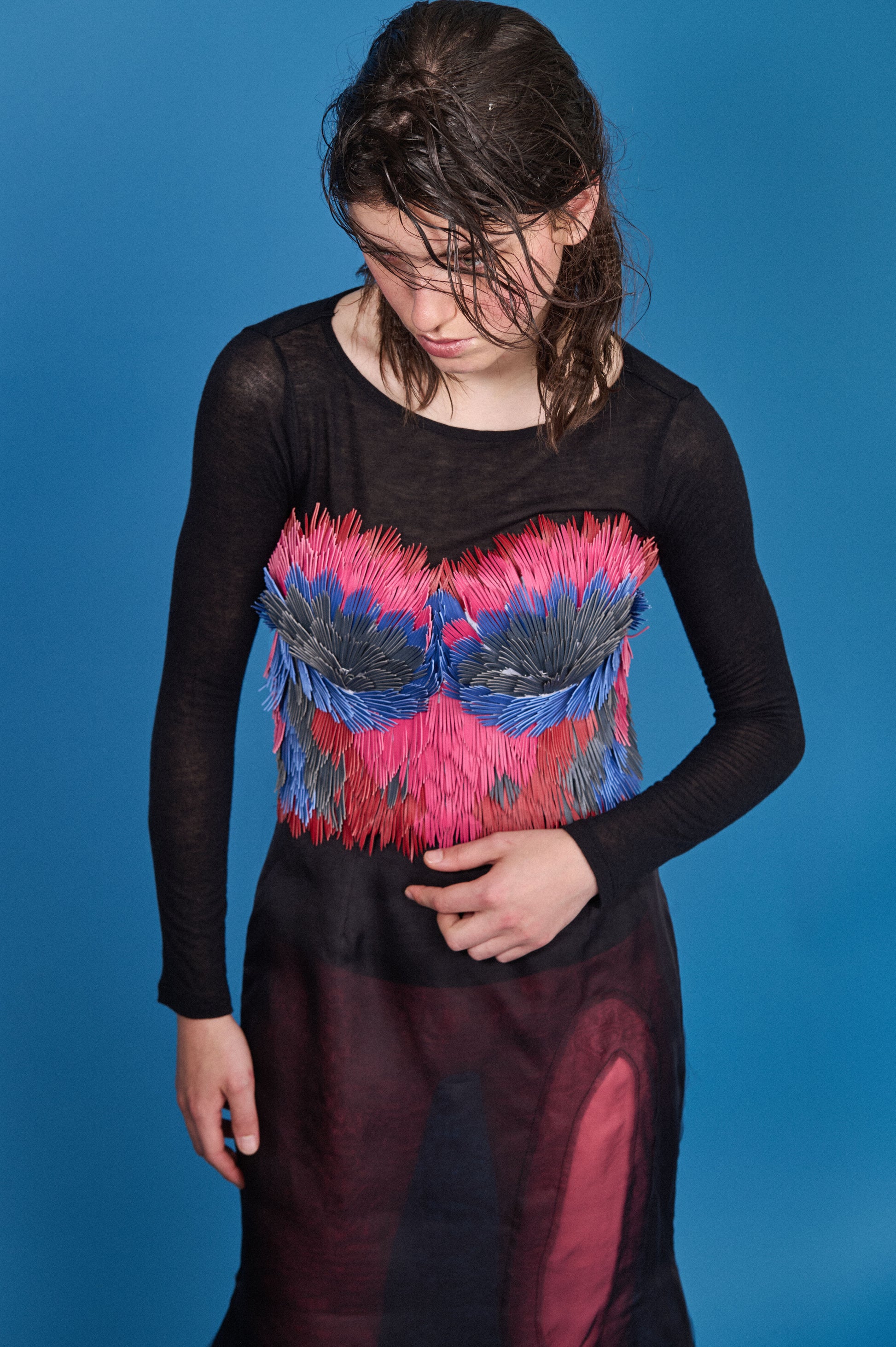 Leather Feathers Corset