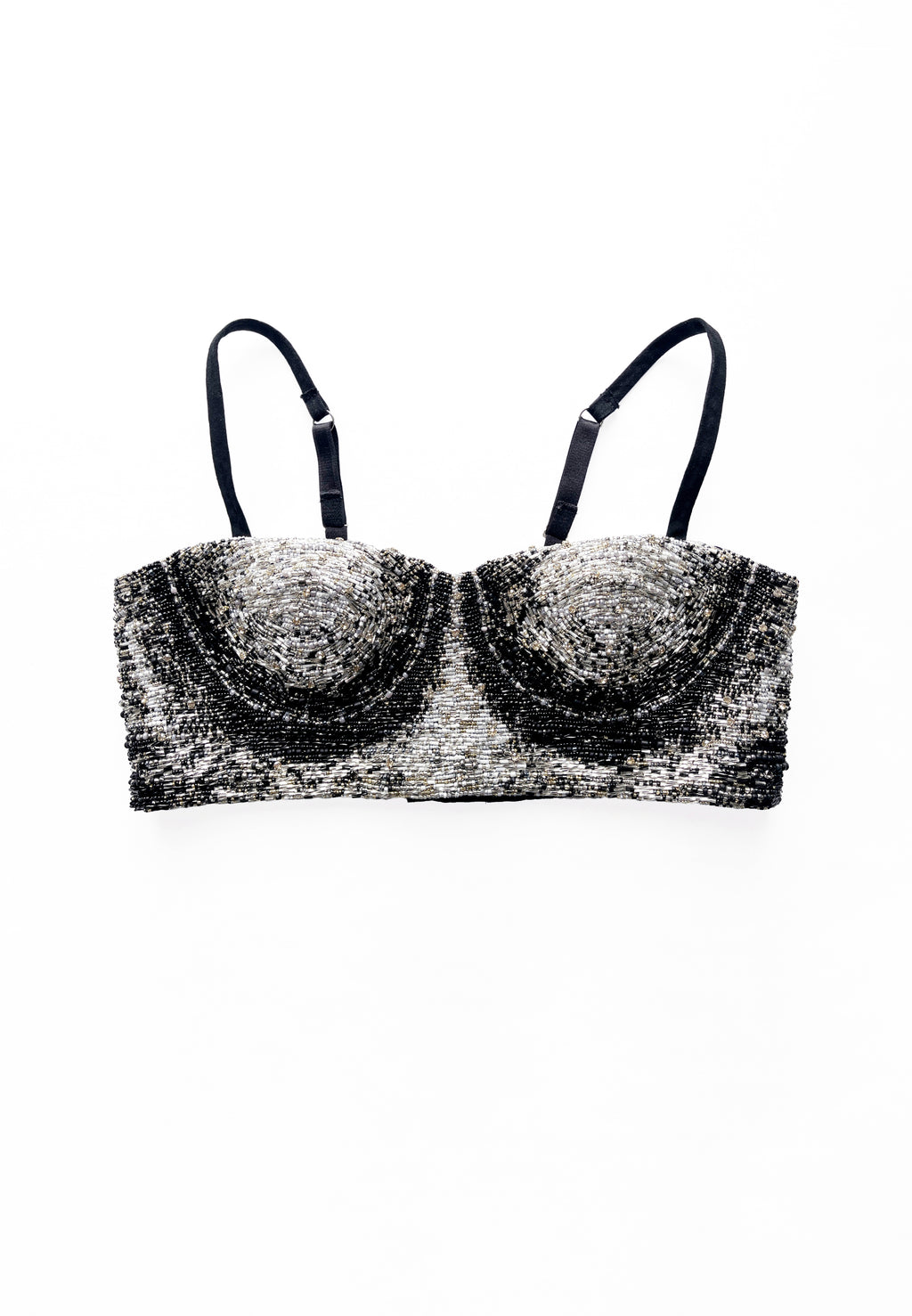 CHIAROSCURO BEADED BRA TOP