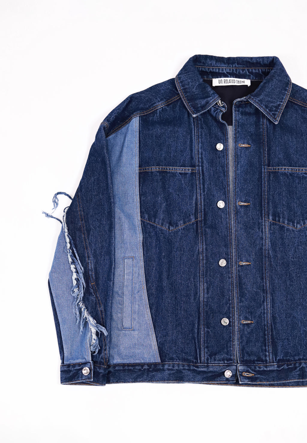 DARK BLUE SHADES TWISTED DENIM JACKET