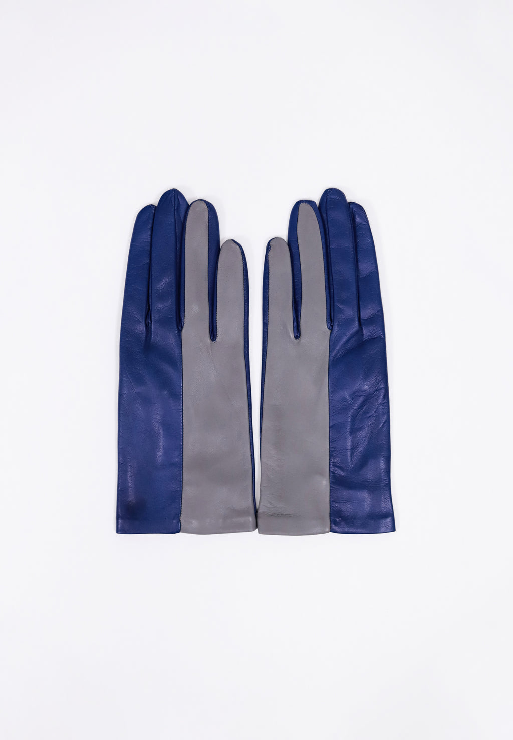 COLOR BLOCK LEATHER GLOVES