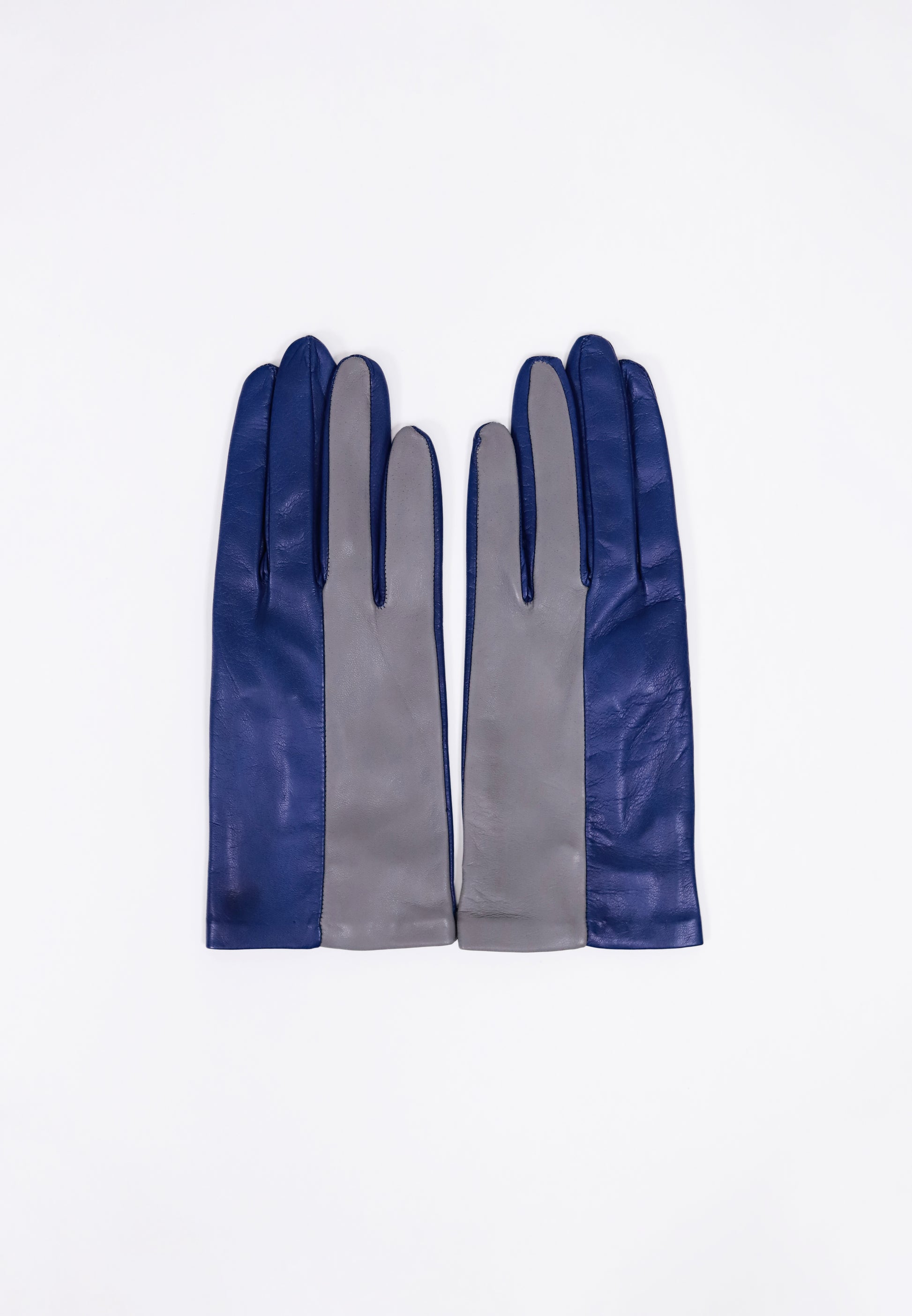 COLOR BLOCK LEATHER GLOVES