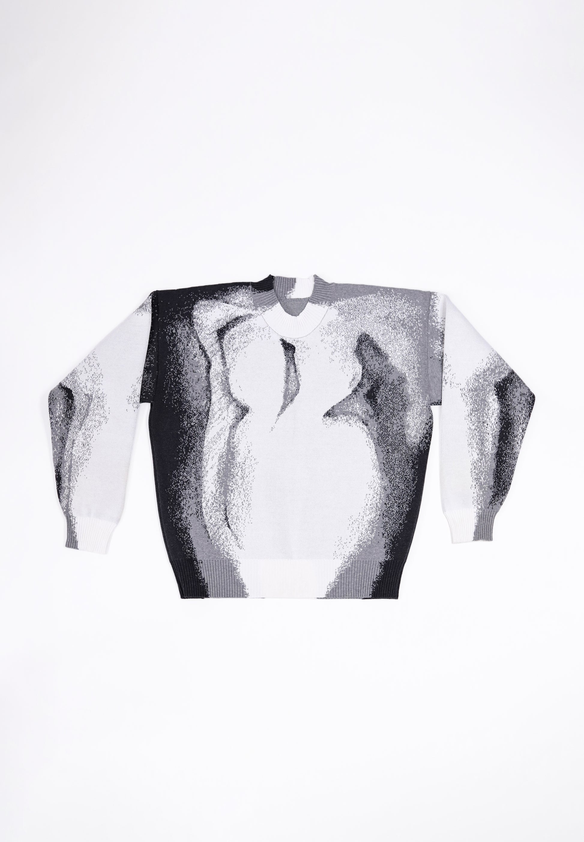 GREY CHIAROSCURO COTTON JUMPER