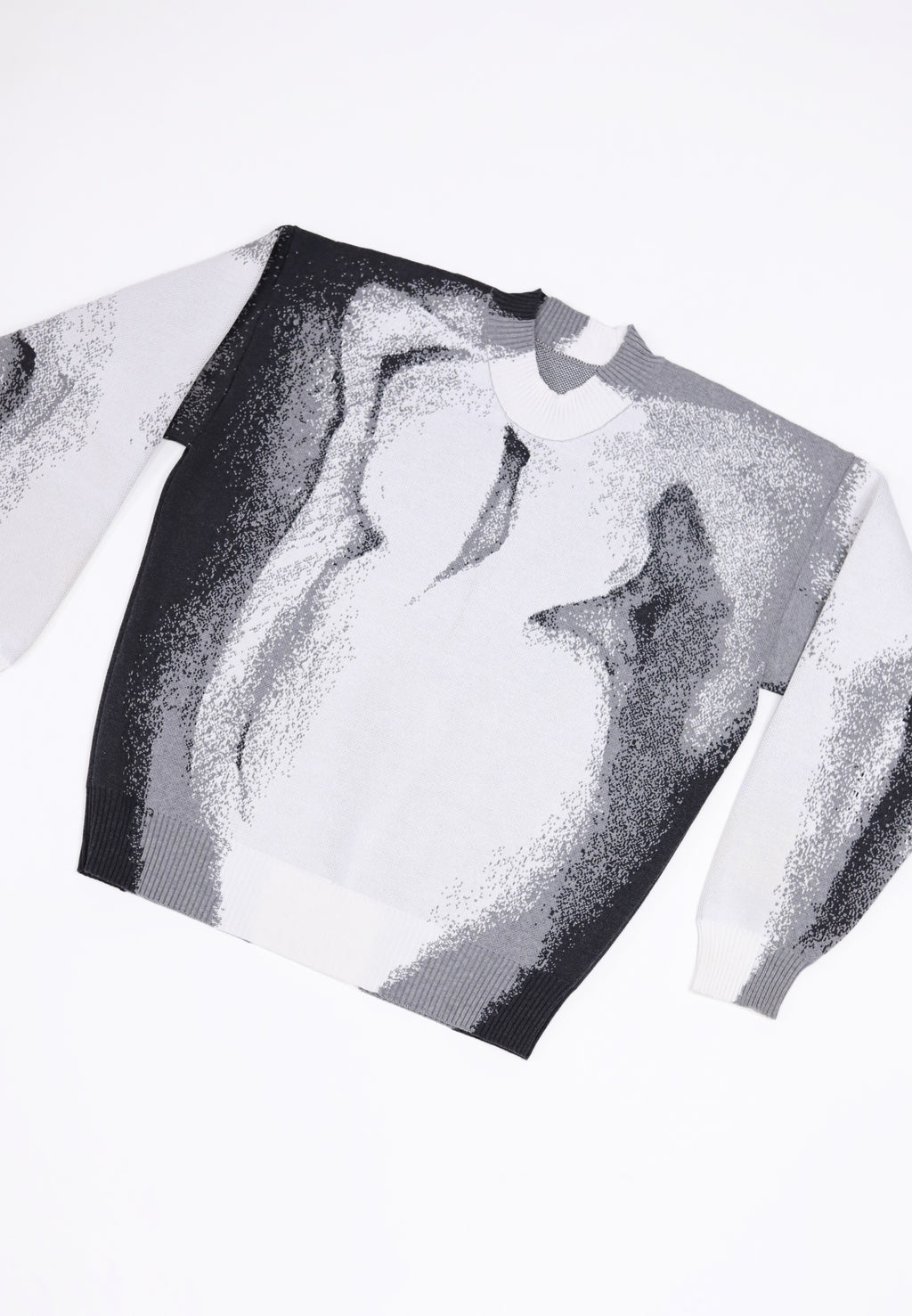 GREY CHIAROSCURO COTTON JUMPER