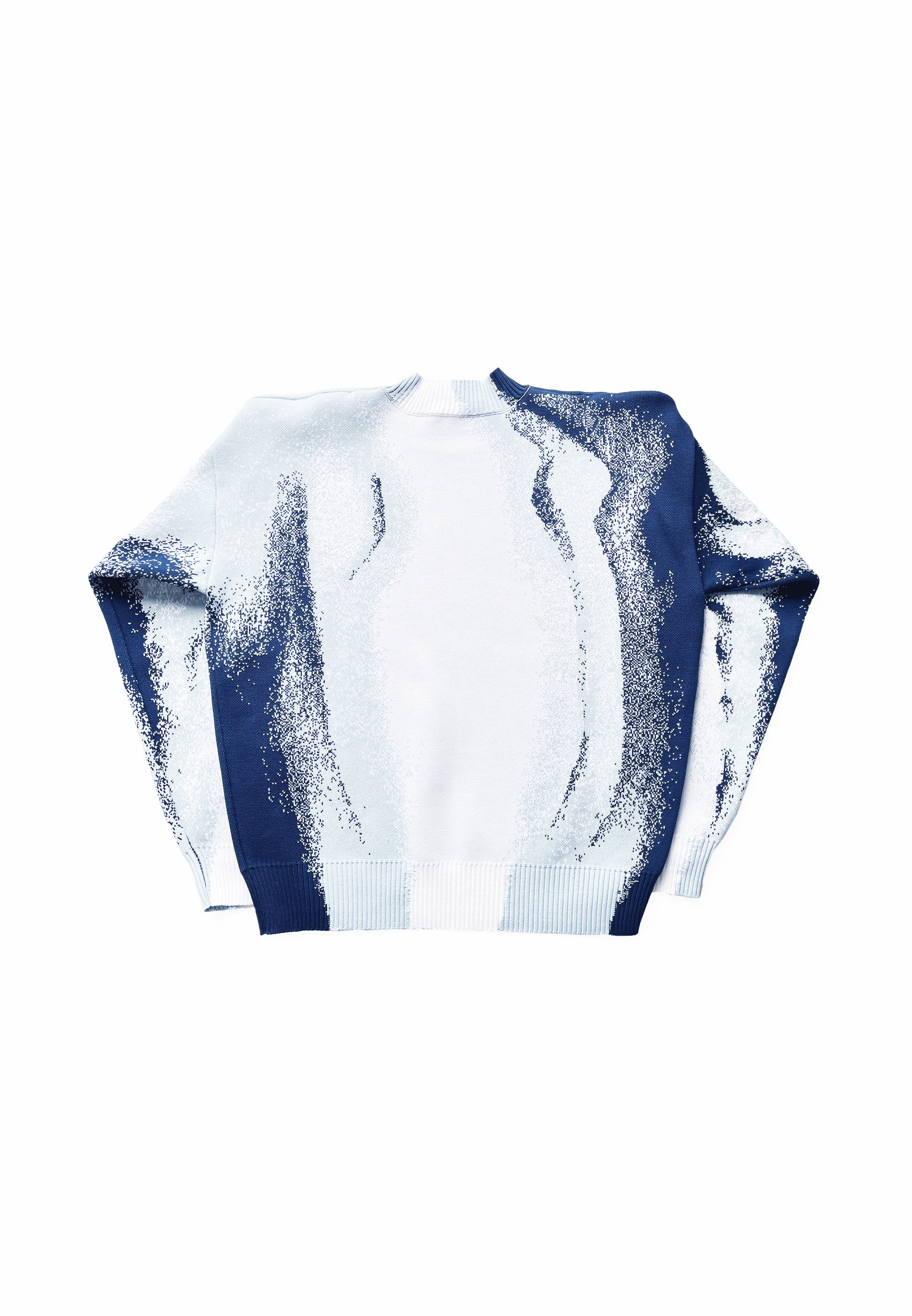 BLUE CHIAROSCURO COTTON JUMPER