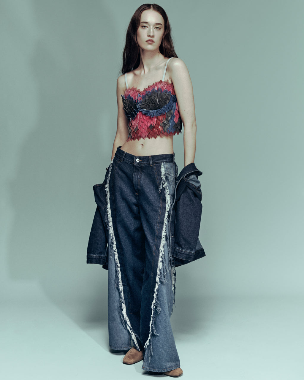 DARK BLUE SHADES TWISTED JEANS