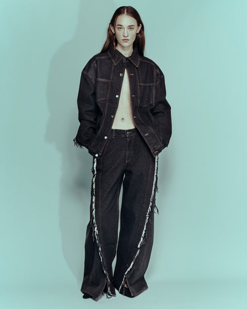 BLACK SHADES TWISTED DENIM JACKET