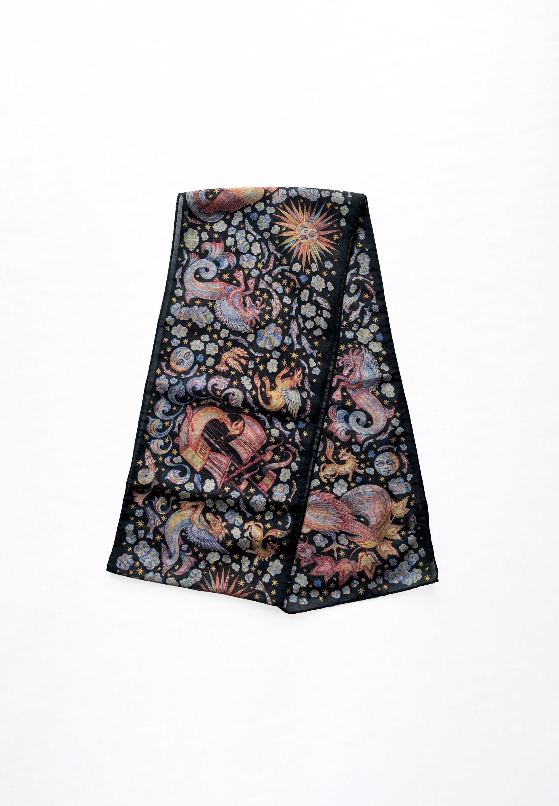 CHAOTIC CREATURES VOILE SCARF IN DARK