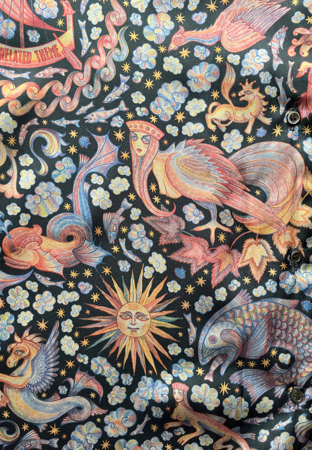 CHAOTIC CREATURES SILK BOWLING SHIRT