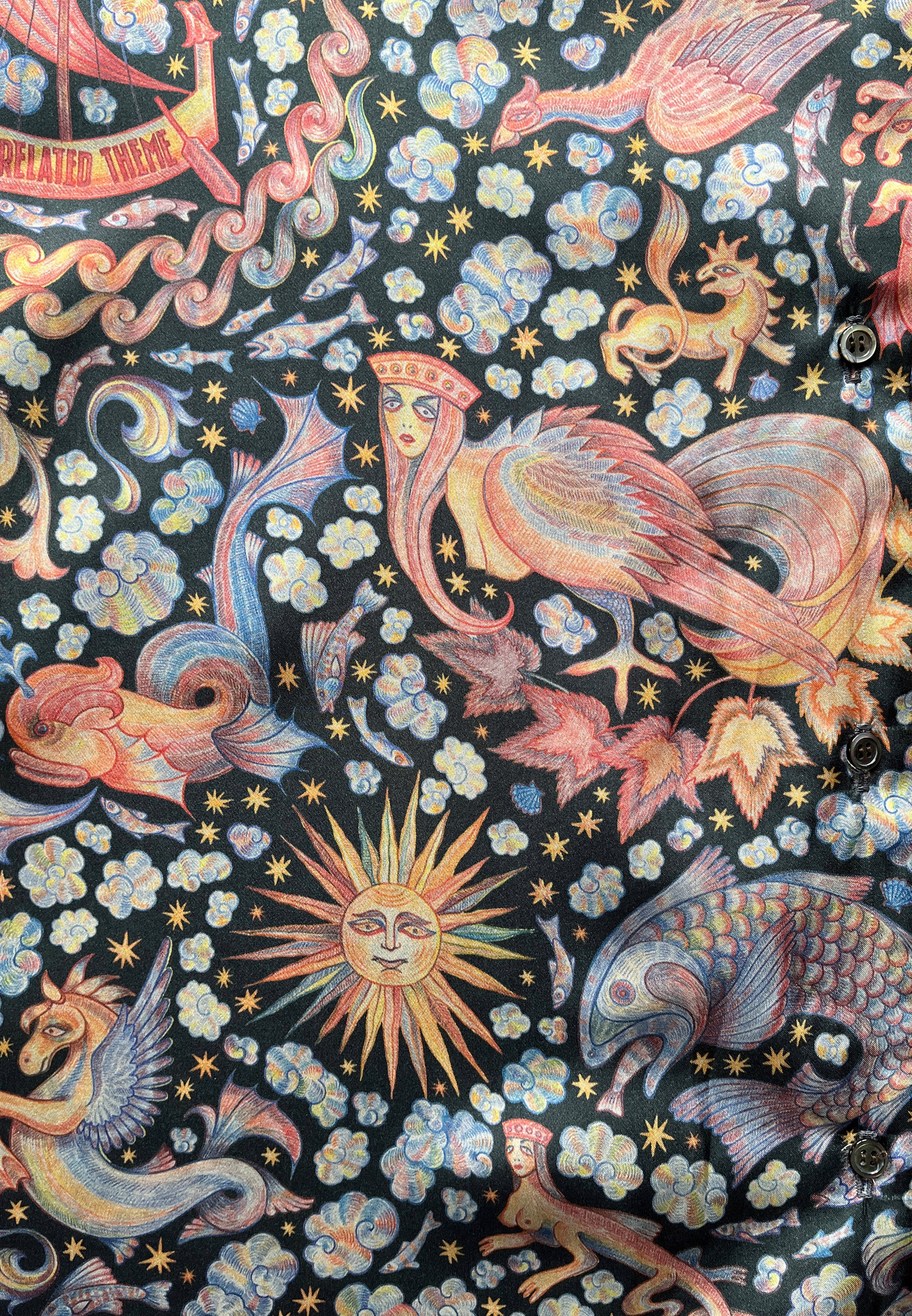 CHAOTIC CREATURES SILK BOWLING SHIRT