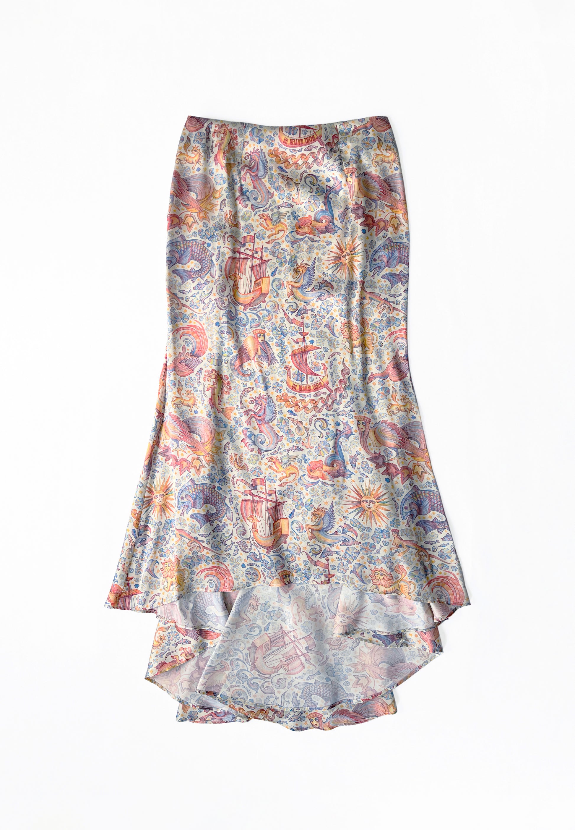 CHAOTIC CREATURES SILK FISHTAIL SKIRT