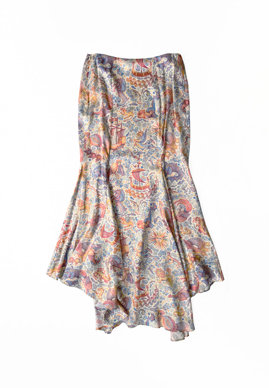 CHAOTIC CREATURES SILK FISHTAIL SKIRT