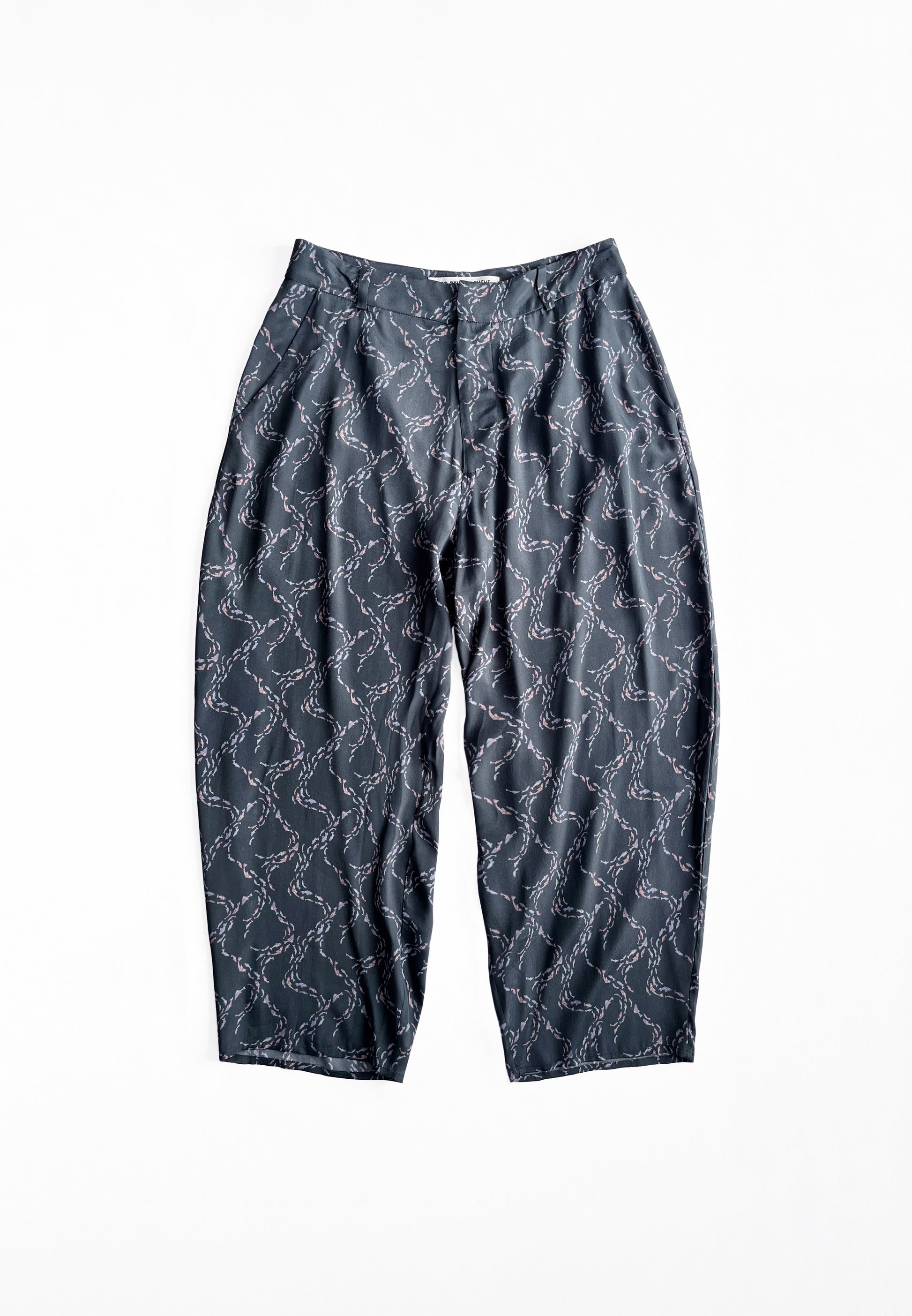 PRINTED LITTLE FISH VOLUME TROUSERS